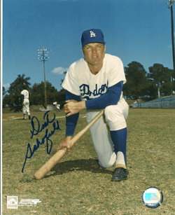 AUTOGRAPHED DICK SCHOFIELD 8x10 Los Angeles Dodgers photo