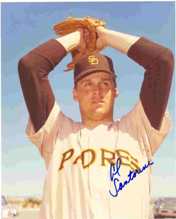 AUTOGRAPHED AL SANTORINI 8x10 San Diego Padres Photo