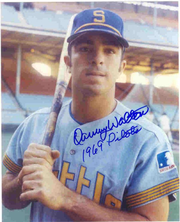 AUTOGRAPHED DANNY WALTON 8x10 Seattle Pilots Photo