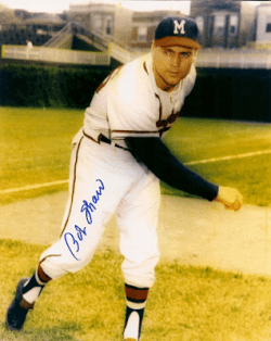 AUTOGRAPHED  BOB SHAW Milwaukee Braves