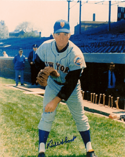 AUTOGRAPHED BILL SHORT 8x10 New York Mets photo