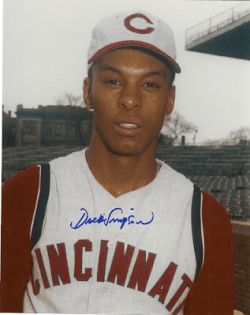 AUTOGRAPHED DICK SIMPSON 8x10 Cincinnati Reds photo