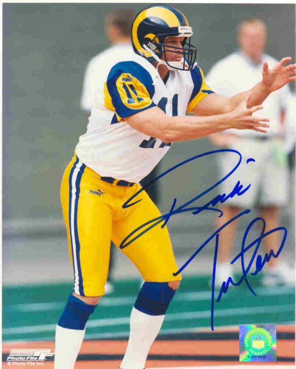 AUTOGRAPHED RICK TUTEN 8x10 St. Louis Rams Photo