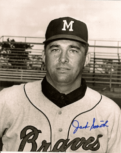 AUTOGRAPHED JACK SMITH 8X10 Milwaukee Braves Photo