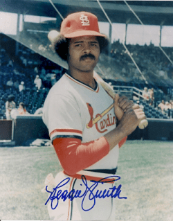 AUTOGRAPHED REGGIE SMITH St. Louis Cardinals photo