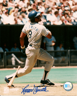 AUTOGRAPHED  REGGIE SMITH  8X10 Los Angels Dodgers photo