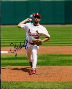 AUTOGRAPHED JOHN SMOLTZ 8x10 St. Louis Cardinals photo