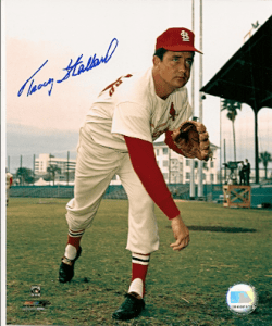 AUTOGRAPHED TRACY STALLARD St. Louis Cardinals photo