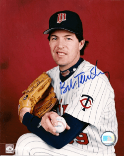 AUTOGRAPHED BOB TEWKSBURY 8x10 Minnesota Twins photo