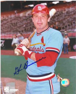 AUTOGRAPHED GLENN BRUMMER 8X10 St. Louis Cardinals Photo