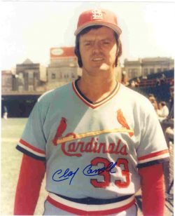 AUTOGRAPHED SIGNED photo CLAY CARROLL Cardinals