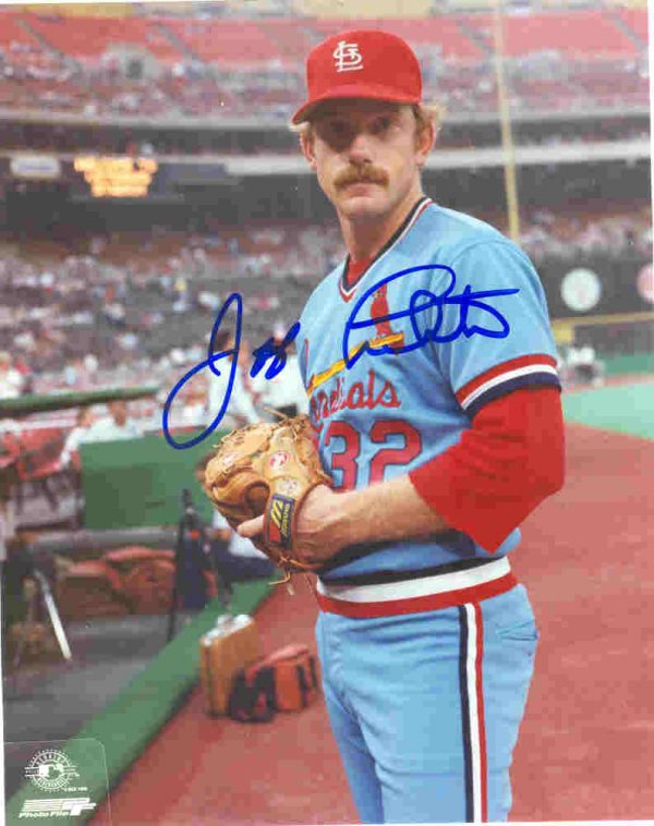AUTOGRAPHED JEFF LAHTI 8X10 St. Louis Cardinals Photo