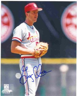 AUTOGRAPHED GREG MATHEWS 8x10 St. Louis Cardinals Photo