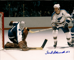 Autographed FRANK ST. MARSEILLE St. Louis Blues Photo