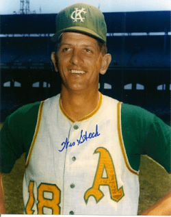 AUTOGRAPHED WES STOCK 8x10 Kansas City Athletics Photo