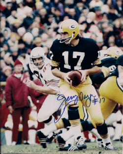Autographed JERRY TAGGE 8x10 Green Bay Packers Photo