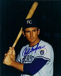 AUTOGRAPHED  photo CARL TAYLOR  KC Royals