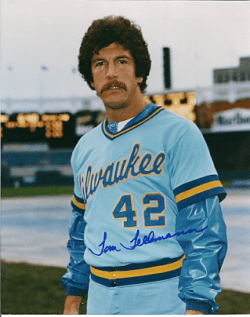 AUTOGRAPHED  photo TOM TELLMAN  Milwaukee Brewers