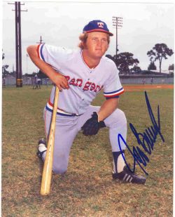 AUTOGRAPHED JEFF BURROUGHS 8x10 Texas Rangers Photo