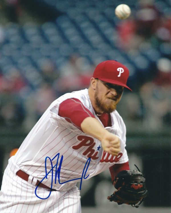 AUTOGRAPHED JAKE THOMPSON 8X10 Philadelphia Phillies Photo
