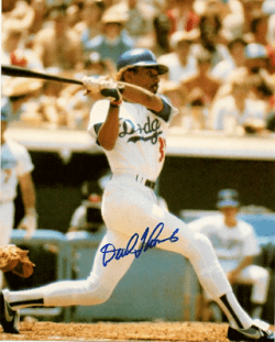 AUTOGRAPHED DERREL THOMAS Los Angeles Dodgers photo