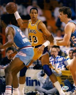 Autographed Mychal Thompson Los Angeles Lakers 8x10 Photo