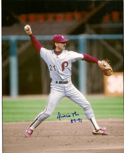 AUTOGRAPHED 8X10 photo DICKIE THON Philadelphia Phillies
