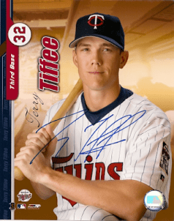 AUTOGRAPHED TERRY TIFFEE-  Minnesota Twins photo