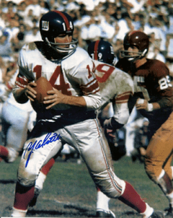 Autographed  Y. A. TITTLE  8x10 HOF New York Giants Photo