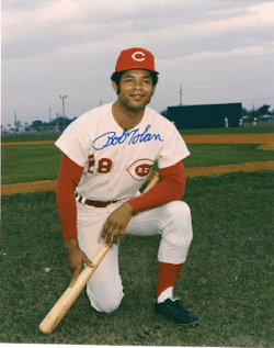 AUTOGRAPHED BOBBY TOLAN 8x10 Cincinnati Reds photo