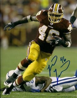 Autographed Ryan Torain 8x10 photo Washington Redskins