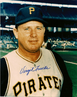 AUTOGRAPHED VIRGIL TRUCKS 8x10 Pittsburgh Pirates Photo