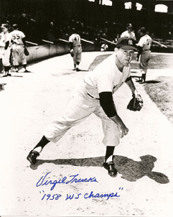 AUTOGRAPHED 8x10 photo VIRGIL TRUCKS New York Yankees