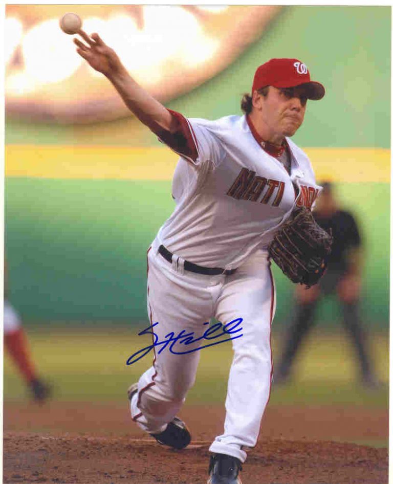 AUTOGRAPHED photo SHAWN HILL Washington Nationals Main Line Autographs