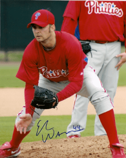 AUTOGRAPHED  EHREN WASSERMAN photo  Philadelphia Phillies