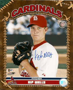 AUTOGRAPHED KIP WELLS St. Louis Cardinals photo