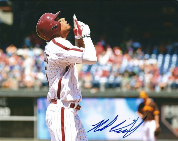 AUTOGRAPHED NICK WILLIAMS  8X10 Philadelphia Phillies Photo