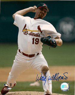 AUTOGRAPHED WOODY WILLIAMS St. Louis Cardinals photo