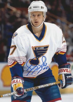 Autographed Terry Yake St. Louis Blues Photo