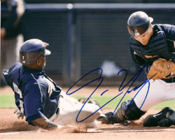 AUTOGRAPHED  photo ERIC YOUNG  Milwaukee Brewers