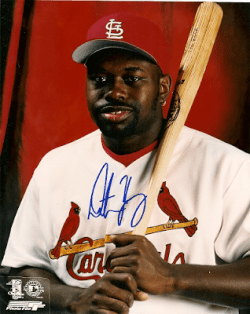 AUTOGRAPHED DIMITRI YOUNG St. Louis Cardinals photo