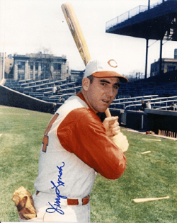 AUTOGRAPHED JERRY LYNCH 8X10 Cincinnati Reds Photo