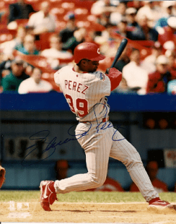AUTOGRAPHED  photo EDUARDO PEREZ Cincinnati Reds