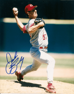 AUTOGRAPHED JOHN SMILEY 8X10 Cincinnati Reds Photo