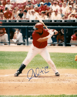 AUTOGRAPHED  photo JAVIER VALENTIN Cincinnati Reds