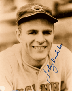 AUTOGRAPHED  JOHNNY VANDERMEER 8X10 Cincinnati Reds Photo