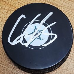 Autographed CONNOR CARRICK Dallas Stars Hockey Puck