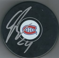 Autographed GREG PATERYN Montreal Canadiens Hockey Puck