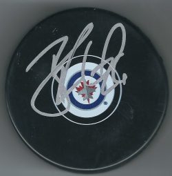 Autographed BLAKE WHEELER Winnipeg Jets Hockey Puck