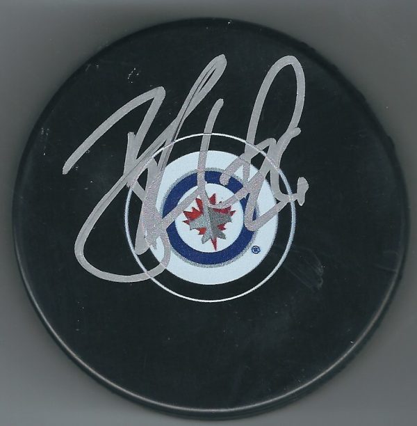 Autographed BLAKE WHEELER Winnipeg Jets Hockey Puck